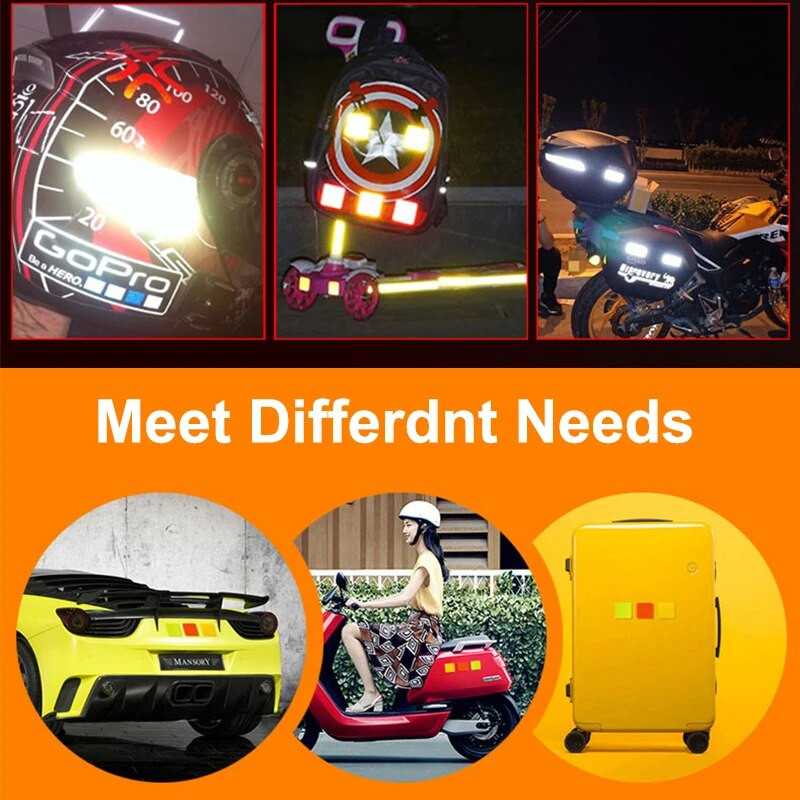 Põrkeraua helkurkleebised Peegeldavad hoiatusribad Turvalised helkurikleebised