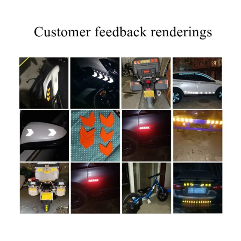 10 gab. Bultas atstarojoša uzlīme Auto Motociklu Velosipēdu Drošības Uzlīme Velosipēdu Atstarojoša Lenta Velosipēdu piederumi