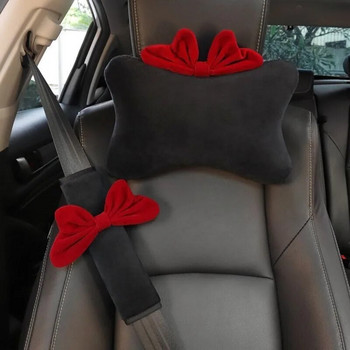 Червена папийонка Интериор на автомобила Централна конзола Подложки за покриване на раменете Декоративни орнаменти Червена папийонка Подарък за момичета Жени