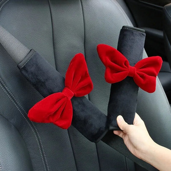 Червена папийонка Интериор на автомобила Централна конзола Подложки за покриване на раменете Декоративни орнаменти Червена папийонка Подарък за момичета Жени