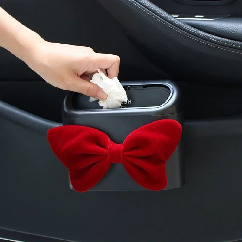 Papion roșu Interiorul mașinii Consolă centrală Husă pentru umeri Ornamente decorative Papion roșu Cadou pentru fete femei