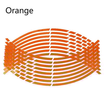 16 τμχ/σετ 17"18" Αυτοκόλλητα ελαστικών τροχών αυτοκινήτου Ανακλαστική ταινία ζάντας διακόσμησης λωρίδες μοτοσικλέτας Αυτοκόλλητα για μοτοσικλέτες