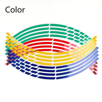 16 τμχ/σετ 17"18" Αυτοκόλλητα ελαστικών τροχών αυτοκινήτου Ανακλαστική ταινία ζάντας διακόσμησης λωρίδες μοτοσικλέτας Αυτοκόλλητα για μοτοσικλέτες