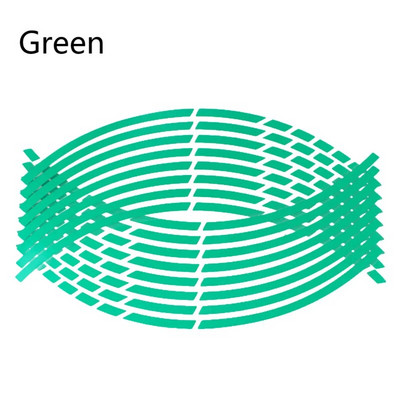 16 τμχ/σετ 17"18" Αυτοκόλλητα ελαστικών τροχών αυτοκινήτου Ανακλαστική ταινία ζάντας διακόσμησης λωρίδες μοτοσικλέτας Αυτοκόλλητα για μοτοσικλέτες