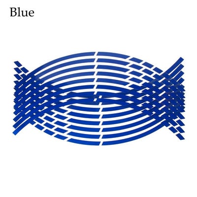 16 τμχ/σετ 17"18" Αυτοκόλλητα ελαστικών τροχών αυτοκινήτου Ανακλαστική ταινία ζάντας διακόσμησης λωρίδες μοτοσικλέτας Αυτοκόλλητα για μοτοσικλέτες