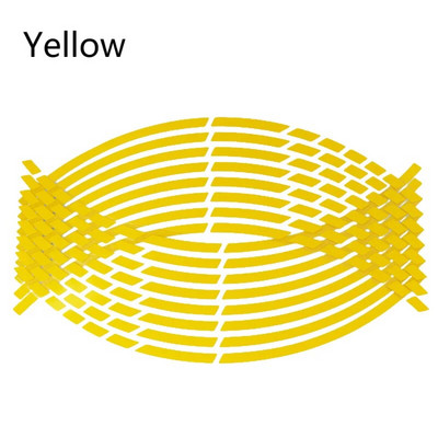 16 τμχ/σετ 17"18" Αυτοκόλλητα ελαστικών τροχών αυτοκινήτου Ανακλαστική ταινία ζάντας διακόσμησης λωρίδες μοτοσικλέτας Αυτοκόλλητα για μοτοσικλέτες