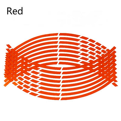 16 τμχ/σετ 17"18" Αυτοκόλλητα ελαστικών τροχών αυτοκινήτου Ανακλαστική ταινία ζάντας διακόσμησης λωρίδες μοτοσικλέτας Αυτοκόλλητα για μοτοσικλέτες