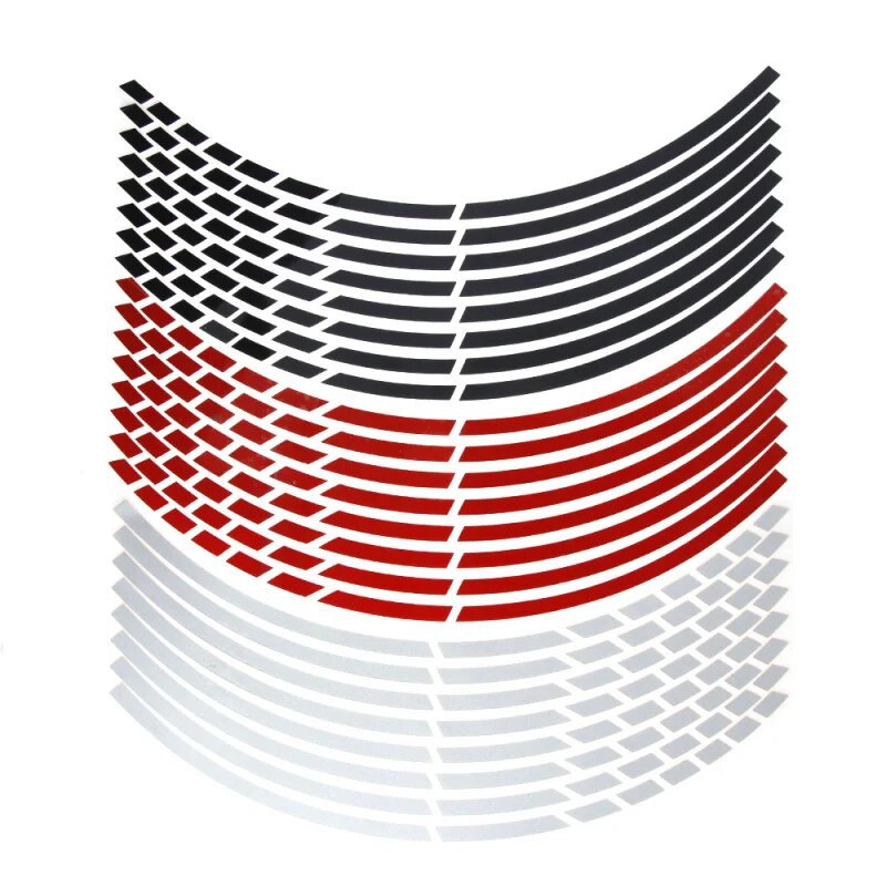 16 τμχ/σετ 17"18" Αυτοκόλλητα ελαστικών τροχών αυτοκινήτου Ανακλαστική ταινία ζάντας διακόσμησης λωρίδες μοτοσικλέτας Αυτοκόλλητα για μοτοσικλέτες