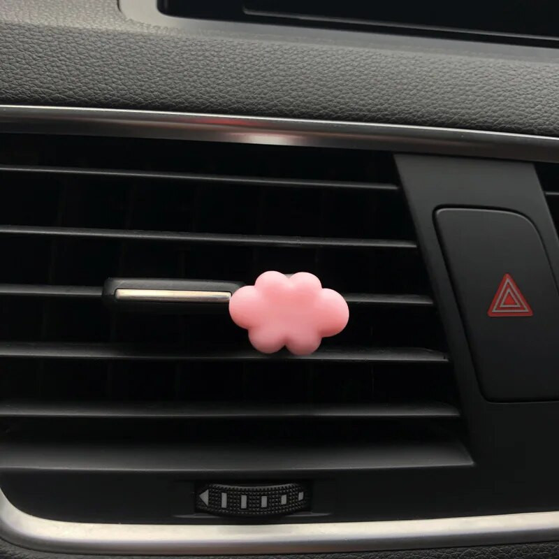 2 Gb. Izsmalcinātu krāsu mākoņa formas automašīnu apdare Krāsaini mākoņa automobiļu gaisa kondicionētāja apdares klipsi automobiļu piederumi