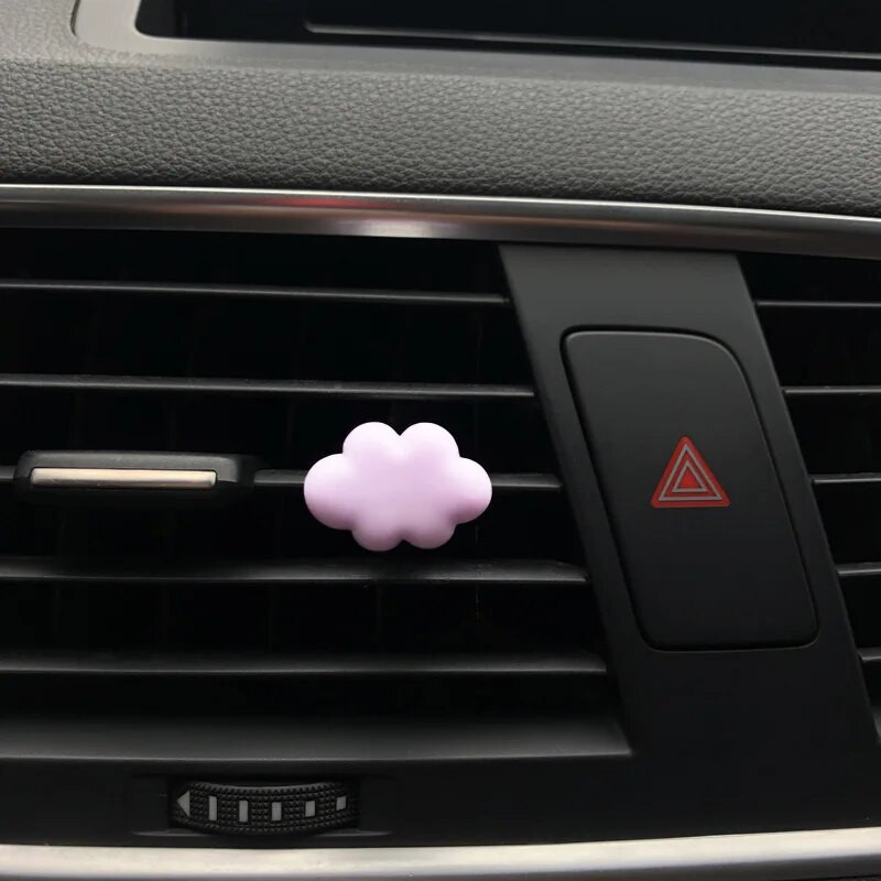 2 Gb. Izsmalcinātu krāsu mākoņa formas automašīnu apdare Krāsaini mākoņa automobiļu gaisa kondicionētāja apdares klipsi automobiļu piederumi