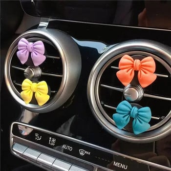 Bow-knot Car Air Vent Freshener Парфюм Clip Woman Car Art Климатик Clip Car Interior Decoration Accessories