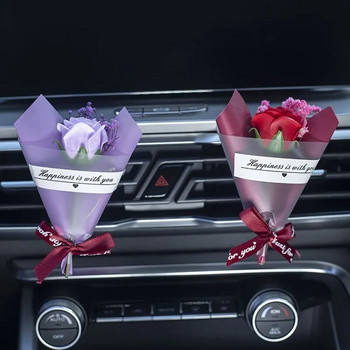Κλιπ αεραγωγού αυτοκινήτου Rose Auto Perfume Car Aroma Diffuser Flavoring In Car Διακόσμηση Εσωτερικών Αξεσουάρ Κορίτσια Γυναικεία Δώρα