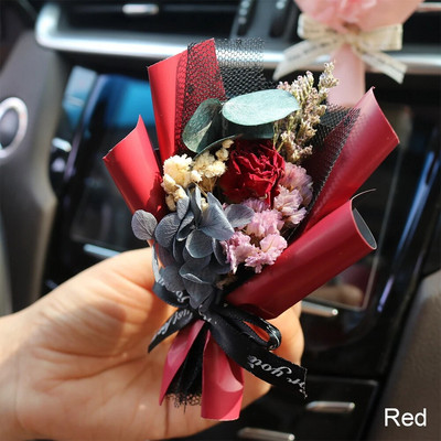 Auto õhu väljalaskeava parfüümi kaunistus Creative Flowers Car Immortal väike värske auto kliimaseade suu lõhnaklamber