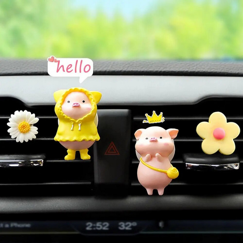 Cute Pig Auto Gaisa Atsvaidzinātājs Gaisa Kondicionieris Izejas Dekorācija Automašīnas Piederumi Salons Automašīnas Aromterapijas Klipsis Smaržu Klips