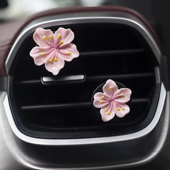 Έξοδος αεραγωγού Aromatherapy Smell Diffuser Auto Διακοσμητικά Αξεσουάρ Αυτοκινήτου Αποσμητικό Χώρου Αυτοκινήτου Αρωματικό Κλιπ λουλουδιών Car Perfume Blossom Peach