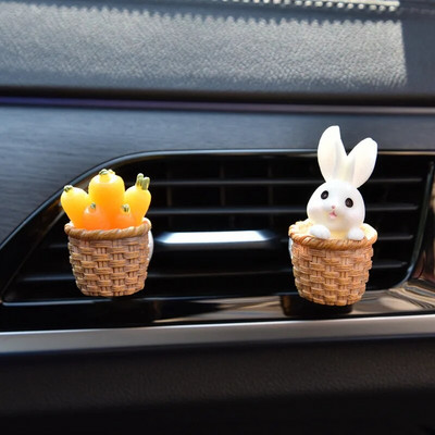 Cute Rabbit Bow Creative Auto Gaisa atsvaidzinātājs Clip Smaržas Izplūdes Vent Ornaments Automašīnu apdare Interjera Sieviešu aksesuāri