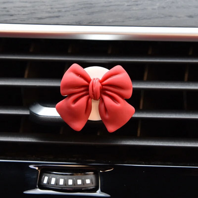 Cute Rabbit Bow Creative Auto Gaisa atsvaidzinātājs Clip Smaržas Izplūdes Vent Ornaments Automašīnu apdare Interjera Sieviešu aksesuāri