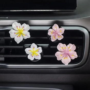 Car Peach Flower Daisy Flower Car Perfume Clip Car Aromatherapy Air Conditioner Fresh Εσωτερική Διακόσμηση Aromatizante Para Auto