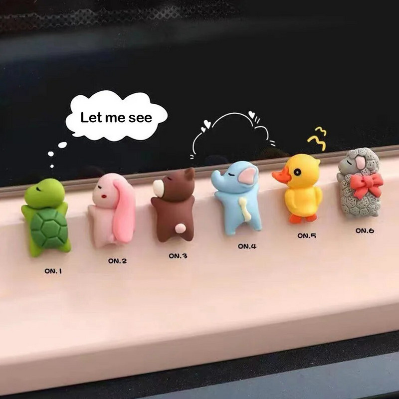 Jauki automašīnu rotājumi Automašīnas centra konsoles displejs ekrāns automašīnas interjera dekori Mazais bruņurupucis Jauka kulonu lelle meitene