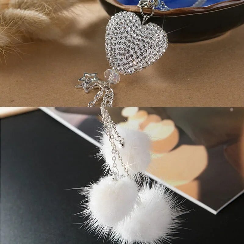 Modes automašīnas skata spogulis piekarināms kulons Auto mājas dekors Lucky Vehicle Ornament Mini Auto aksesuāri Salona piekarināšana meitenēm