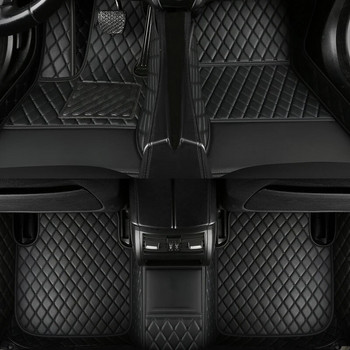 Персонализирани автомобилни подложки за Mercedes Benz EQS 2022 2023 години Килим от изкуствена кожа Интериор Автомобилни аксесоари