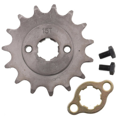 Priekšējais dzinējs 520# 10T 11T 12T 13T 14T 15T zobi 20 mm ķēdes zobrats ar stiprinājuma plāksnes skapīti motocikla netīrumu velosipēda kvadraciklam