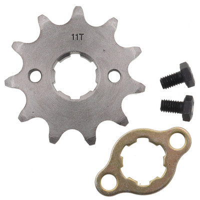 Priekšējais dzinējs 520# 10T 11T 12T 13T 14T 15T zobi 20 mm ķēdes zobrats ar stiprinājuma plāksnes skapīti motocikla netīrumu velosipēda kvadraciklam