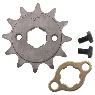 Priekšējais dzinējs 520# 10T 11T 12T 13T 14T 15T zobi 20 mm ķēdes zobrats ar stiprinājuma plāksnes skapīti motocikla netīrumu velosipēda kvadraciklam