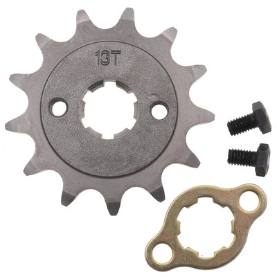 Priekšējais dzinējs 520# 10T 11T 12T 13T 14T 15T zobi 20 mm ķēdes zobrats ar stiprinājuma plāksnes skapīti motocikla netīrumu velosipēda kvadraciklam