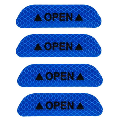 4 tk Uue auto ohutushoiatus peegeldavad kleebised suure heledusega helkur auto ukse avamise ohutusmärgi kleebiste kleebised