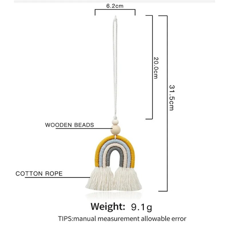 3 krāsu radošs gudrs varavīksnes dekors, piekarināms kulonu ornaments, automašīnas aizmugures skata spogulis Automašīnas stila auto salona dekoru piederumi