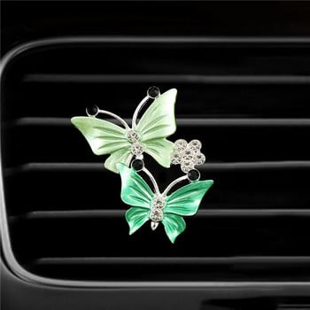 Car Air Outlet Perfume Clip Exquisite Diamond Studded Butterfly Air Condition Outlet Jewelry Goddess Car AromatherapyClip