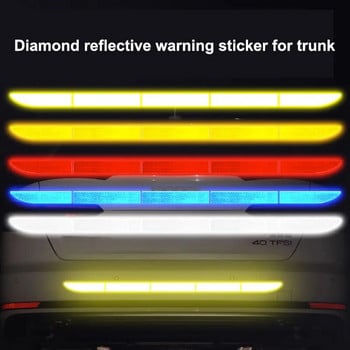 Автомобилна светлоотразителна предупредителна лента за безопасност Предупреждение за сблъсък Нощен светлоотразителен стикер за стикери за задни светлини на багажника на автомобила