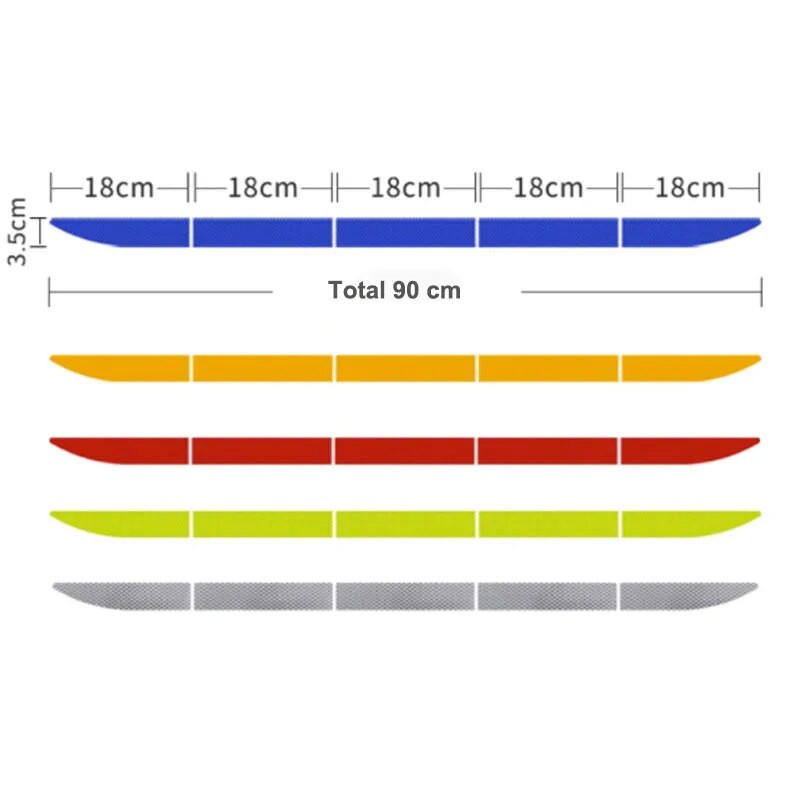 Reflektirajuća upozoravajuća sigurnosna traka za automobil Noćna reflektirajuća naljepnica za upozorenje protiv sudara za naljepnice stražnjih svjetala u prtljažniku automobila