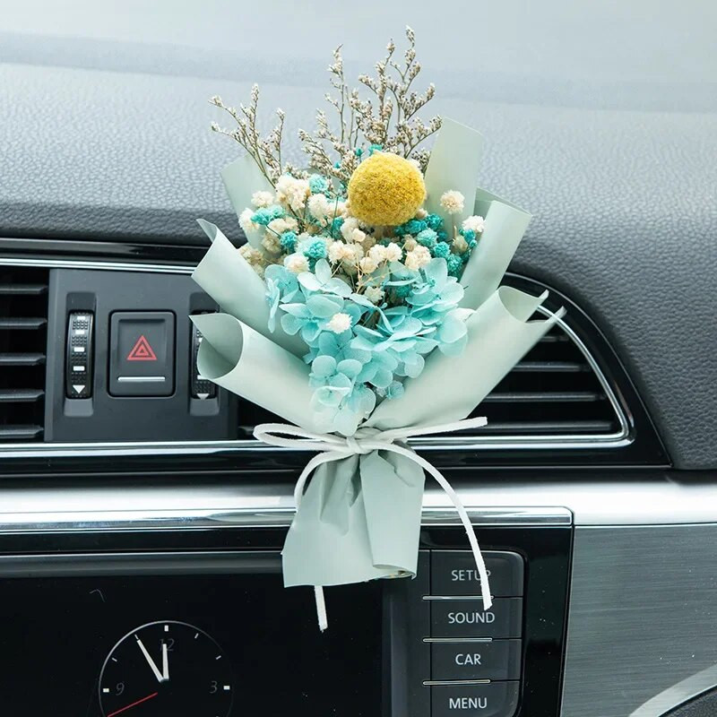 Automašīnas gaisa atsvaidzinātājs Automašīnas gaisa izplūdes skava, žāvēti ziedi, gaisa atsvaidzinātāja skava Aromterapijas mazi svaigi automašīnu apdares piederumi