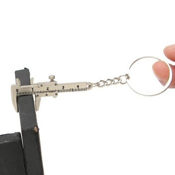 Нов моден автомобилен ключ Мини верниер шублер Преносим 0-40 мм ключодържател Измерване Инструменти за измерване Автомобилен турбо ключодържател Пръстен Линийка Шублер