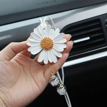 Cute Little Daisy Car Εσωτερική διακόσμηση Γύψινο άρωμα Daisy Auto Rearview Mirror κρεμαστό για αξεσουάρ διακόσμησης αυτοκινήτου