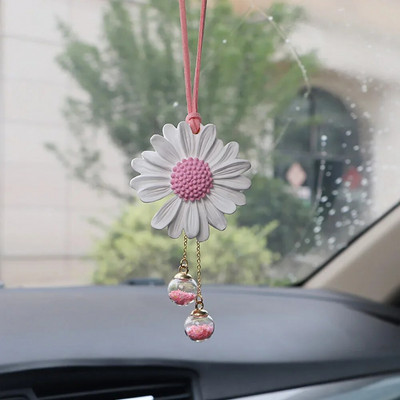 Cute Little Daisy automašīnas salona apdares ģipša aromāts margrietiņa auto atpakaļskata spoguļa kulons automašīnu apdares piederumiem