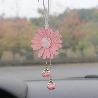 Cute Little Daisy automašīnas salona apdares ģipša aromāts margrietiņa auto atpakaļskata spoguļa kulons automašīnu apdares piederumiem