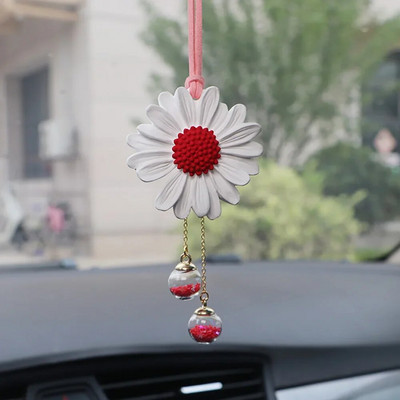 Cute Little Daisy automašīnas salona apdares ģipša aromāts margrietiņa auto atpakaļskata spoguļa kulons automašīnu apdares piederumiem