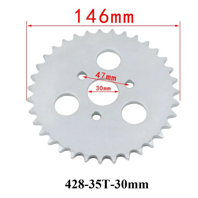420/428 24/26/29/31/35/37T tagumine ketiratas Honda Z50A Z50 Z50R Z50J Monkey Bike Moto Moto Mootorratta osa Paksus 6mm
