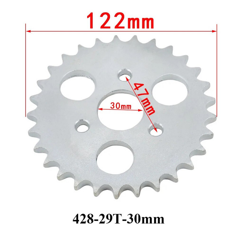 420/428 24/26/29/31/35/37T galinė žvaigždutė, skirta Honda Z50A Z50 Z50R Z50J Monkey Bike Motor Moto Moto motociklo dalis 6 mm storis