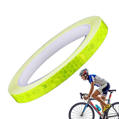 8 m helkurlint PVC jalgrattarattad peegeldavad luminofoorkleebis Jalgratta helkurkleebiste riba rattasõiduks Ohutuse hoiatus