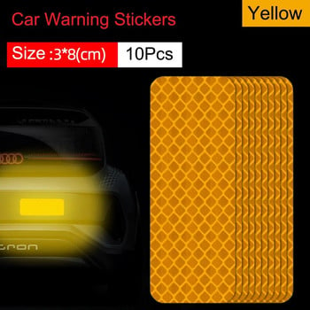 Светлоотразителни стикери за автомобилна броня Светлоотразителна предупредителна лента Сигурен рефлектор Стикери за кола Стикери