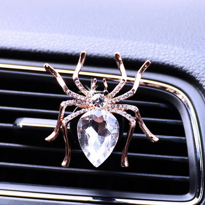 Cute Car Air Outlet atsvaidzinātājs Shiny Diamond Spider Auto smaržas Dekorācijas klipi Dabas smaržas Gaisa kondicionieris Aromterapija