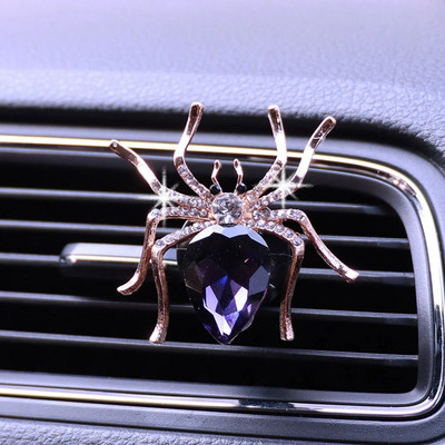 Cute Car Air Outlet atsvaidzinātājs Shiny Diamond Spider Auto smaržas Dekorācijas klipi Dabas smaržas Gaisa kondicionieris Aromterapija