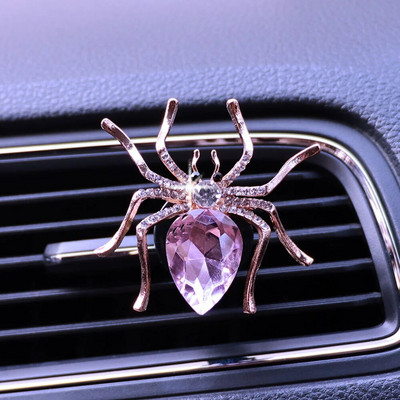 Cute Car Air Outlet atsvaidzinātājs Shiny Diamond Spider Auto smaržas Dekorācijas klipi Dabas smaržas Gaisa kondicionieris Aromterapija