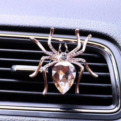 Cute Car Air Outlet atsvaidzinātājs Shiny Diamond Spider Auto smaržas Dekorācijas klipi Dabas smaržas Gaisa kondicionieris Aromterapija