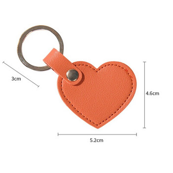Кожен ключодържател със сърце Моден кожен ключодържател във формата на сърце Дамски ключодържател за кола Домашен ключодържател Чанта с чар Кола Висулка Подарък