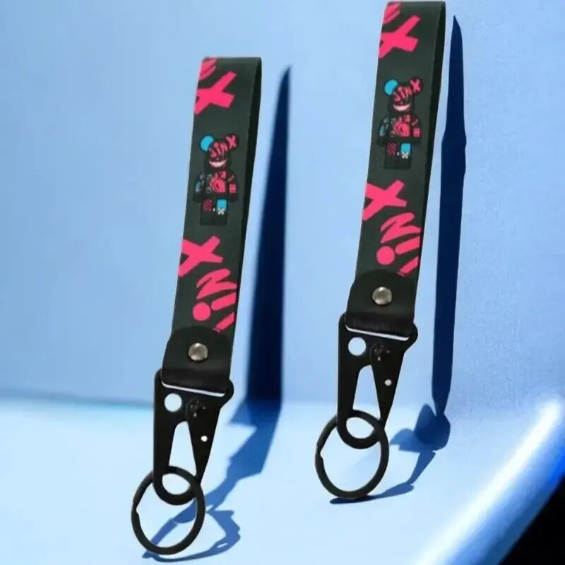 Jdm stila atslēgu piekariņš Automašīnas atslēgu kulons Radošs neilona motociklu aksesuāri Alpīnisma sprādze Rokas siksna Sacīkšu Birkas Virves